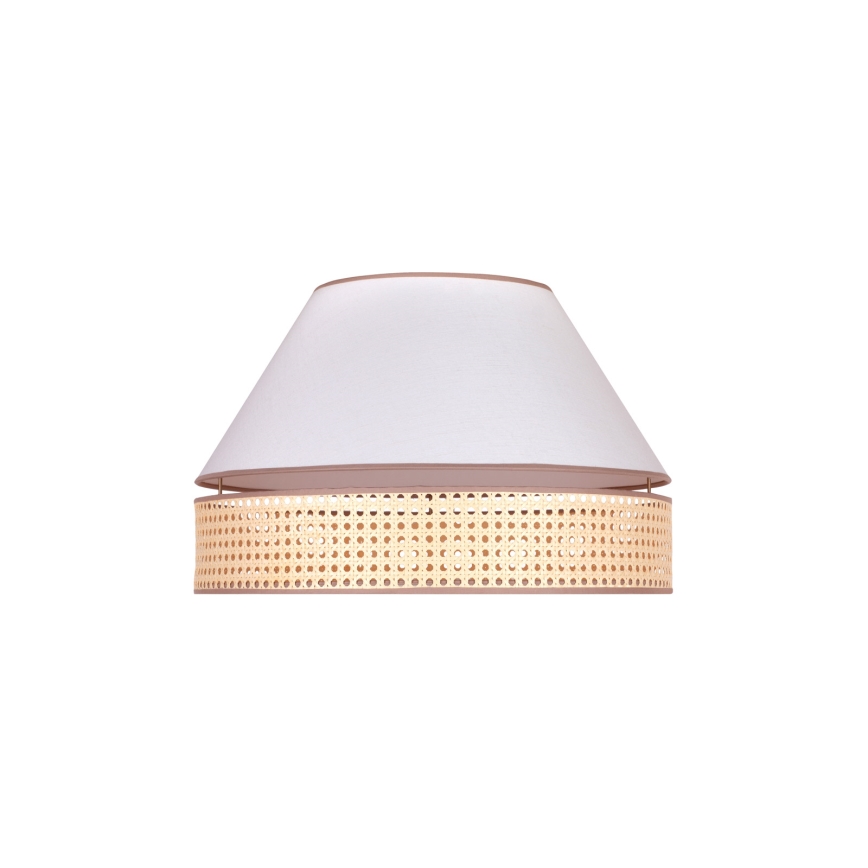 Duolla - Iluminação de teto AVIGNON 1xE27/15W/230V diâmetro 50 cm branco/vime