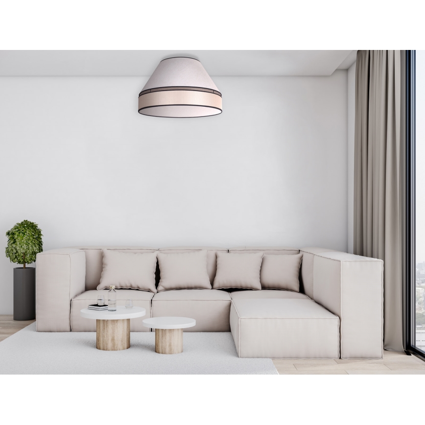 Duolla - Iluminação de teto AVIGNON 3xE27/15W/230V diâmetro 60 cm bege