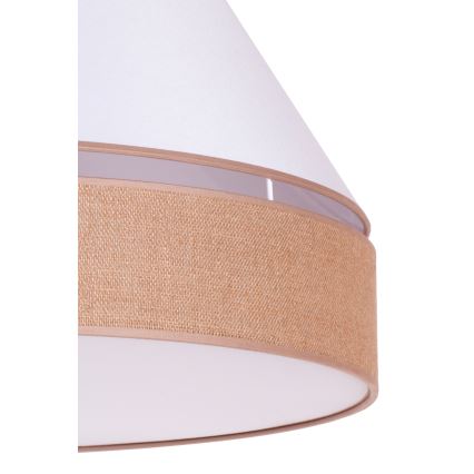 Duolla - Iluminação de teto AVIGNON 3xE27/15W/230V diâmetro 60 cm branco/castanho