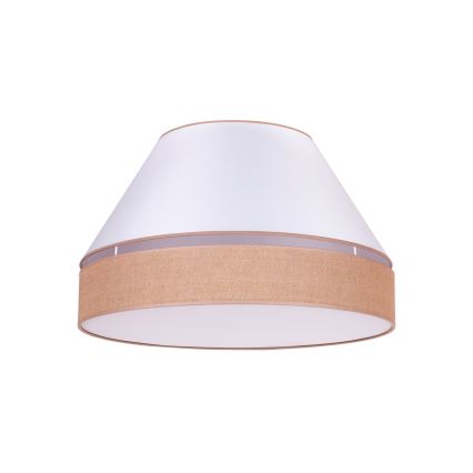 Duolla - Iluminação de teto AVIGNON 3xE27/15W/230V diâmetro 60 cm branco/castanho