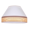 Duolla - Iluminação de teto AVIGNON 3xE27/15W/230V diâmetro 60 cm branco/vime