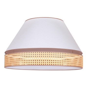 Duolla - Iluminação de teto AVIGNON 3xE27/15W/230V diâmetro 60 cm branco/vime