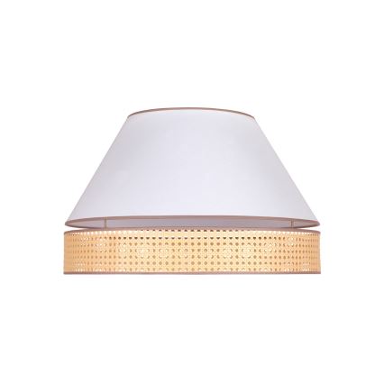 Duolla - Iluminação de teto AVIGNON 3xE27/15W/230V diâmetro 60 cm branco/vime