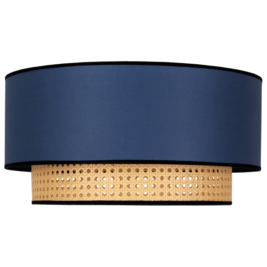 Duolla - Iluminação de teto BOHO 1xE27/15W/230V diâmetro 45 cm azul/vime