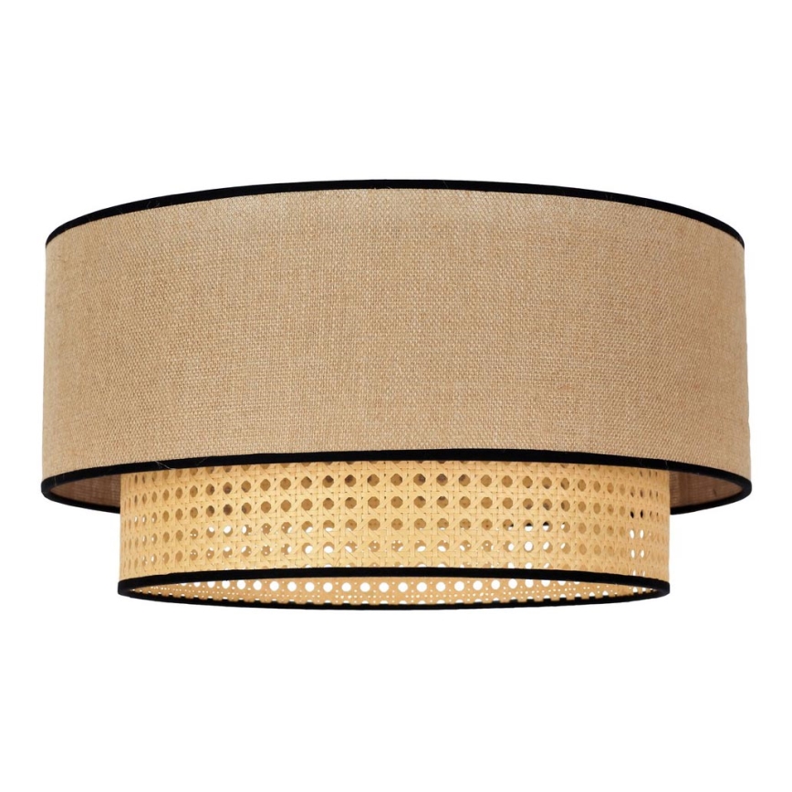 Duolla - Iluminação de teto BOHO 1xE27/15W/230V diâmetro 45 cm bege/vime