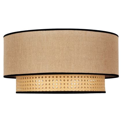 Duolla - Iluminação de teto BOHO 1xE27/15W/230V diâmetro 45 cm bege/vime