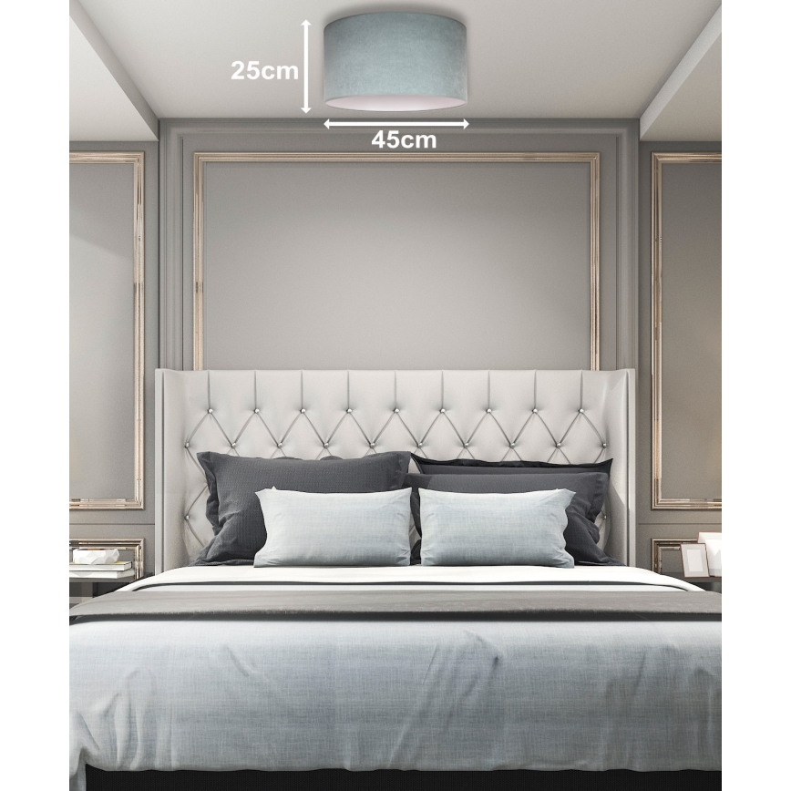 Duolla - Iluminação de teto BRISTOL 1xE27/15W/230V diâmetro 45 cm verde/branco