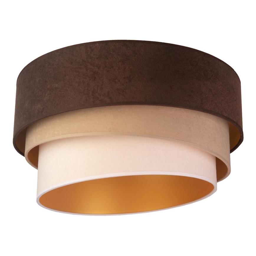 Duolla - Iluminação de teto DEVON 1xE27/40W/230V diâmetro 45 cm castanho/bege