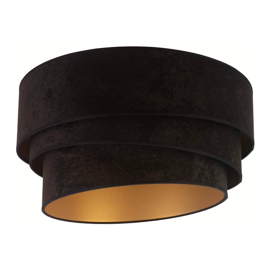 Duolla - Iluminação de teto DEVON 1xE27/40W/230V diâmetro 45 cm preto/dourado