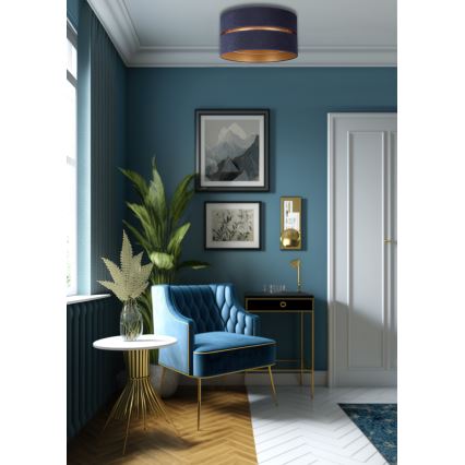 Duolla - Iluminação de teto DUO 1xE27/15W/230V diâmetro 40 cm azul/dourado