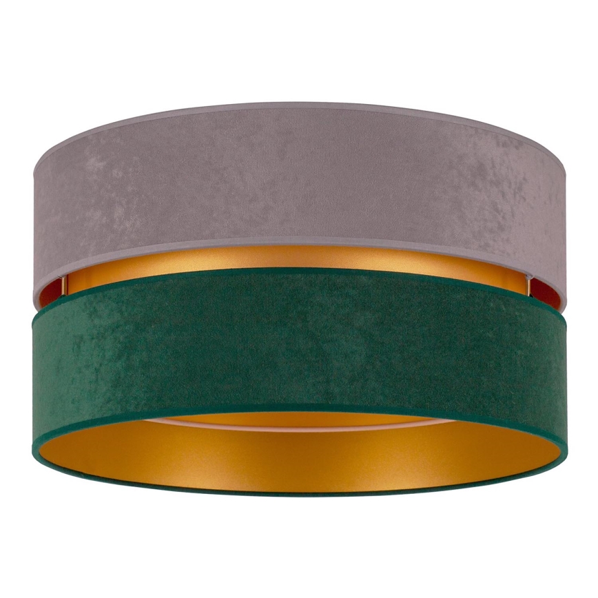 Duolla - Iluminação de teto DUO 1xE27/15W/230V diâmetro 40 cm cinzento/verde/dourado