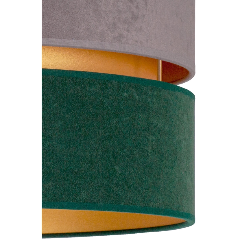 Duolla - Iluminação de teto DUO 1xE27/15W/230V diâmetro 40 cm cinzento/verde/dourado