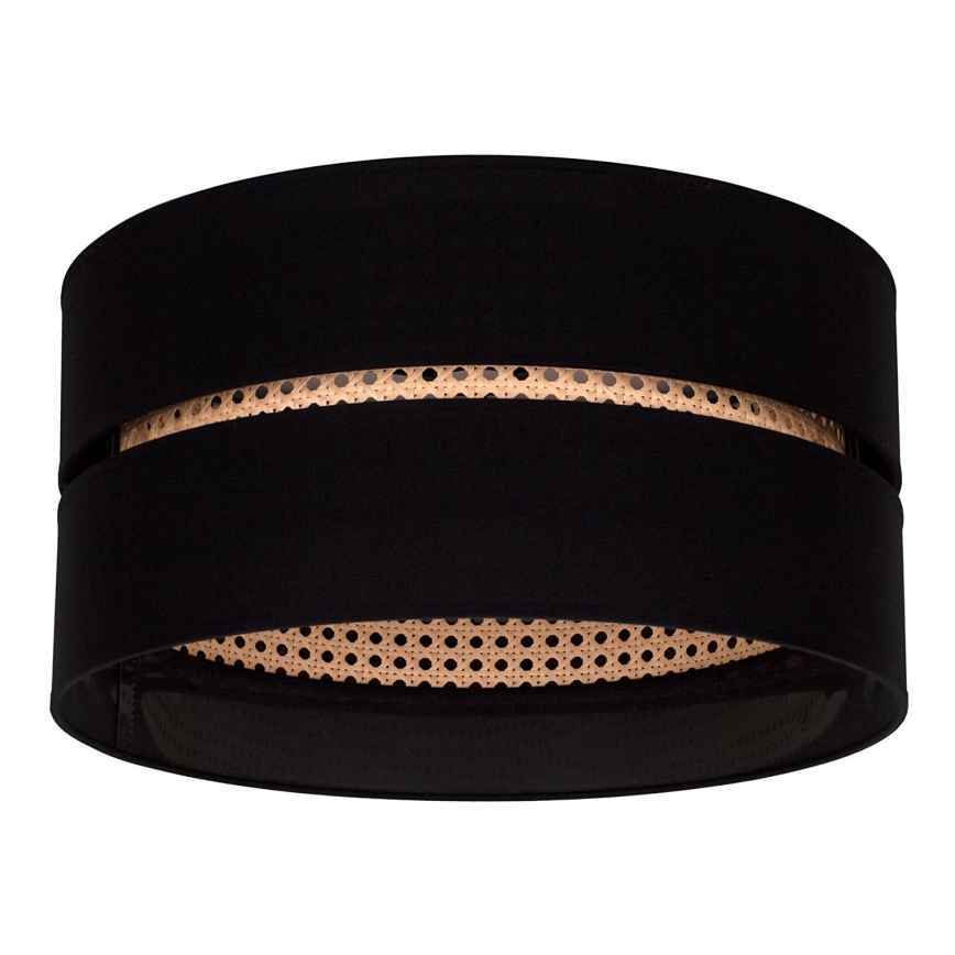 Duolla - Iluminação de teto DUO 1xE27/15W/230V diâmetro 40 cm preto/vime