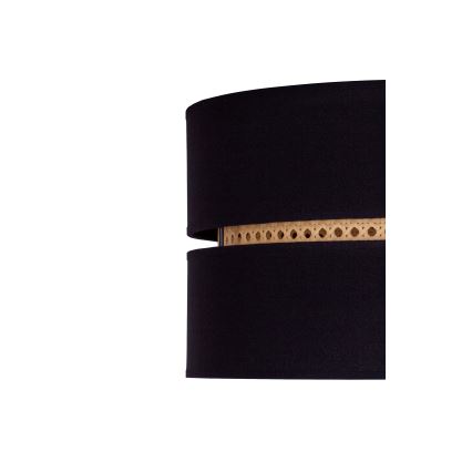 Duolla - Iluminação de teto DUO 1xE27/15W/230V diâmetro 40 cm preto/vime