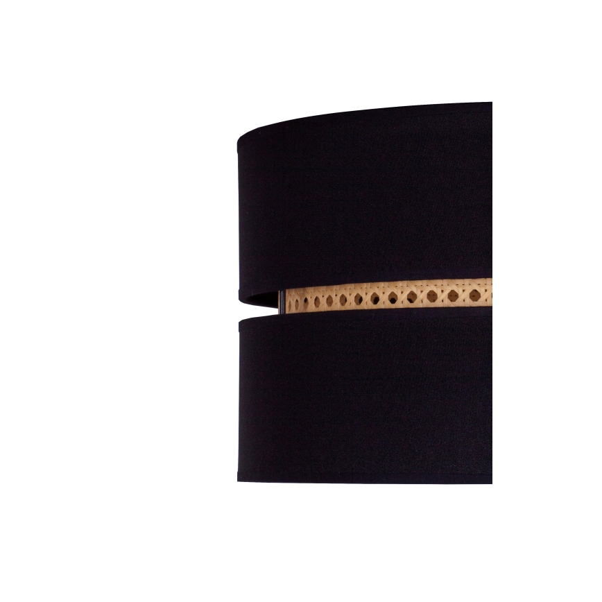 Duolla - Iluminação de teto DUO 1xE27/15W/230V diâmetro 40 cm preto/vime