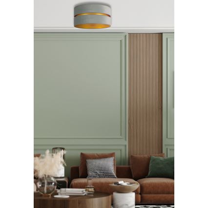 Duolla - Iluminação de teto DUO 1xE27/15W/230V diâmetro 40 cm verde claro/dourado