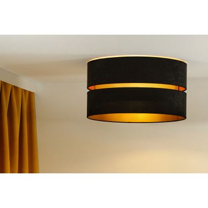 Duolla - Iluminação de teto DUO 1xE27/40W/230V diâmetro 40 cm preto/dourado