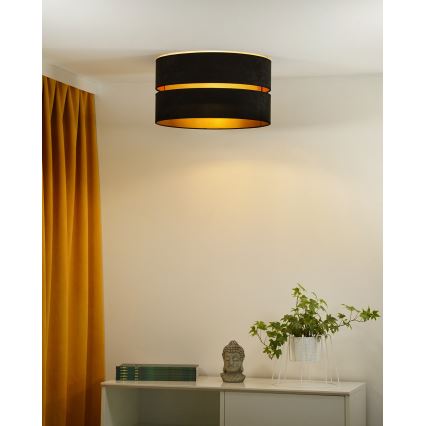 Duolla - Iluminação de teto DUO 1xE27/40W/230V diâmetro 40 cm preto/dourado