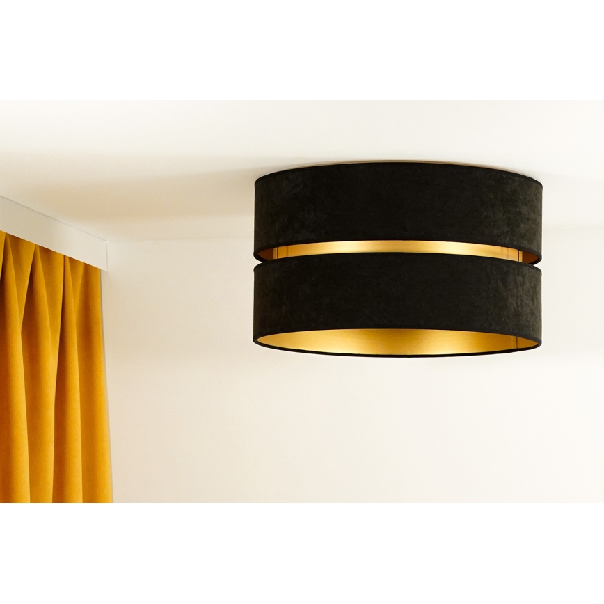 Duolla - Iluminação de teto DUO 1xE27/40W/230V diâmetro 40 cm preto/dourado
