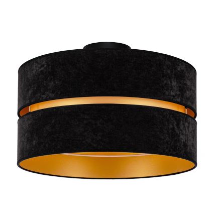 Duolla - Iluminação de teto DUO 1xE27/40W/230V diâmetro 40 cm preto/dourado