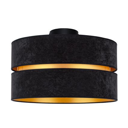 Duolla - Iluminação de teto DUO 1xE27/40W/230V diâmetro 40 cm preto/dourado
