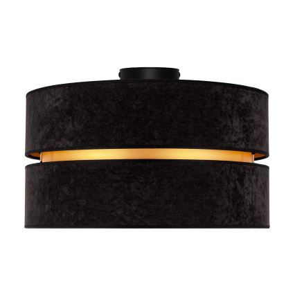 Duolla - Iluminação de teto DUO 1xE27/40W/230V diâmetro 40 cm preto/dourado