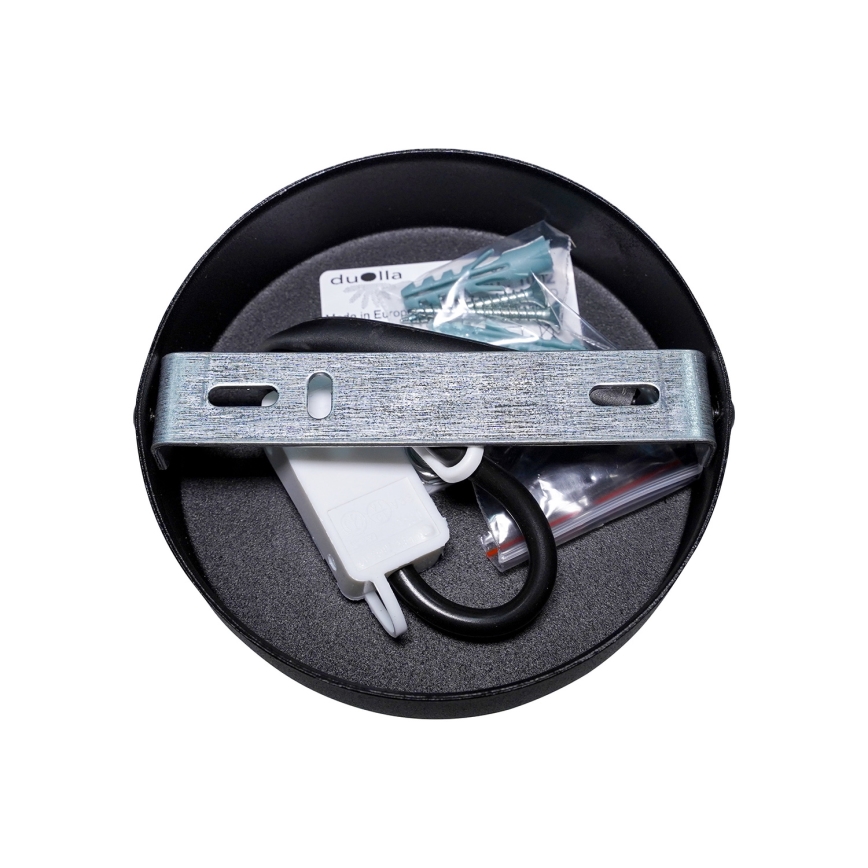 Duolla - Iluminação de teto DUO 1xE27/40W/230V diâmetro 40 cm preto/dourado