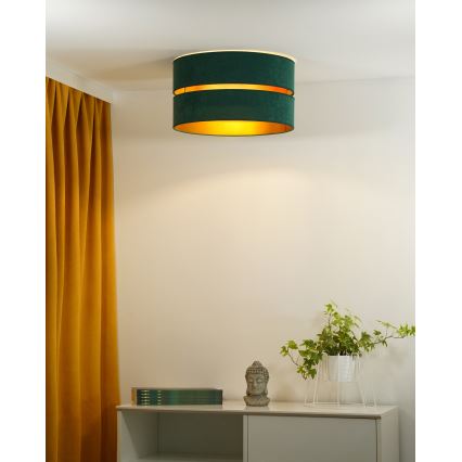 Duolla - Iluminação de teto DUO 1xE27/40W/230V diâmetro 40 cm verde/dourado