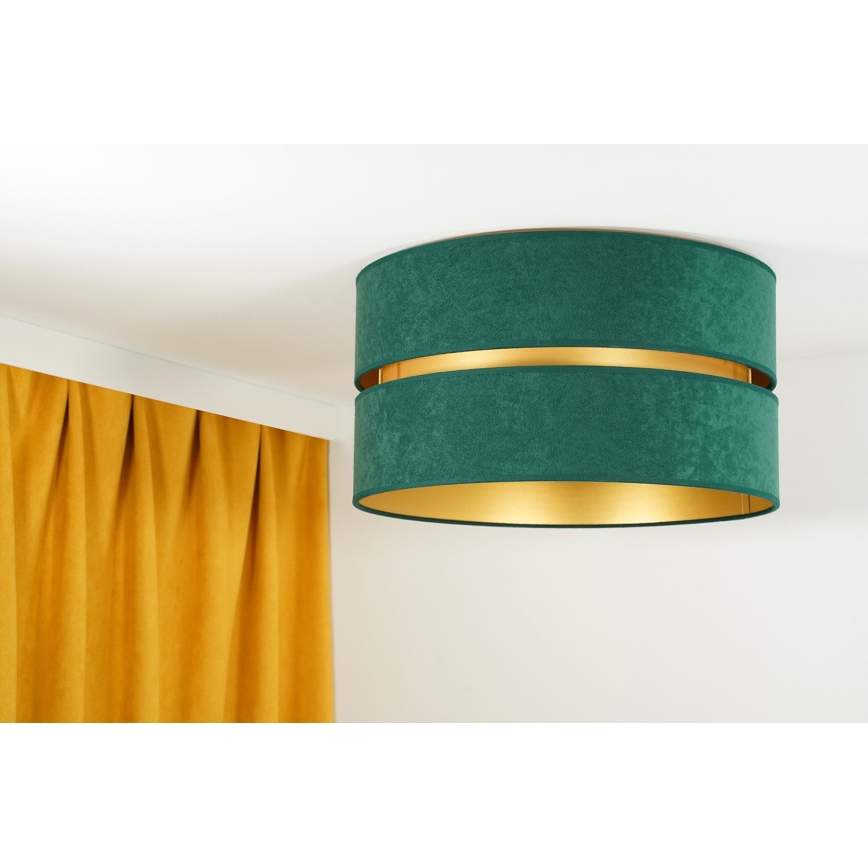 Duolla - Iluminação de teto DUO 1xE27/40W/230V diâmetro 40 cm verde/dourado