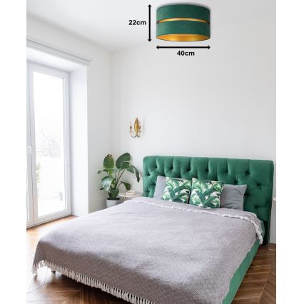 Duolla - Iluminação de teto DUO 1xE27/40W/230V diâmetro 40 cm verde/dourado