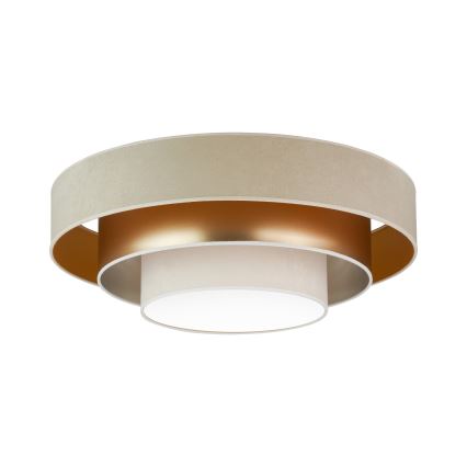 Duolla - Iluminação de teto LED LUNETA LED/26W/230V diâmetro 60 cm 4000K bege/dourado/creme