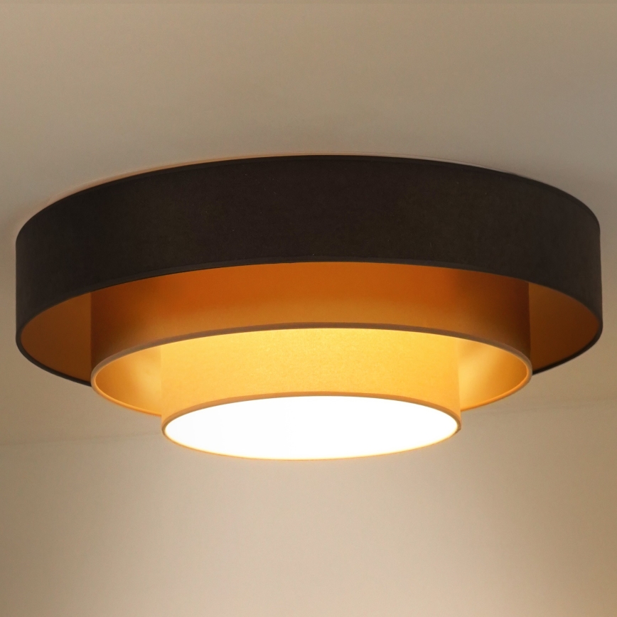 Duolla - Iluminação de teto LED LUNETA LED/26W/230V diâmetro 60 cm 4000K castanho/dourado/creme