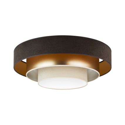 Duolla - Iluminação de teto LED LUNETA LED/26W/230V diâmetro 60 cm 4000K castanho/dourado/creme