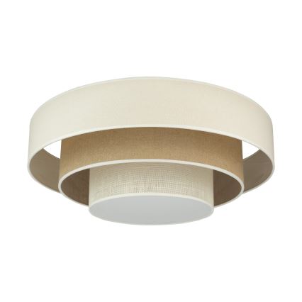 Duolla - Iluminação de teto LED LUNETA LED/26W/230V diâmetro 60 cm 4000K creme/castanho