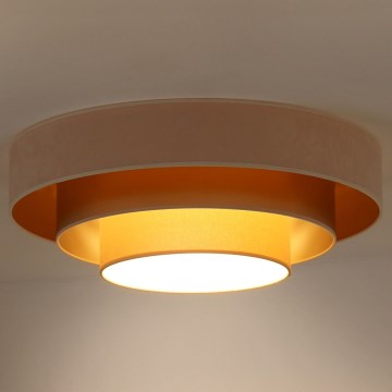 Duolla - Iluminação de teto LED LUNETA LED/26W/230V diâmetro 60 cm 4000K creme/dourado/bege