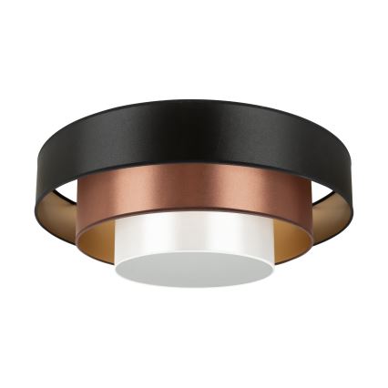 Duolla - Iluminação de teto LED LUNETA LED/26W/230V diâmetro 60 cm 4000K preto/cobre/branco