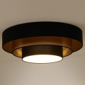 Duolla - Iluminação de teto LED LUNETA LED/26W/230V diâmetro 60 cm 4000K preto/dourado