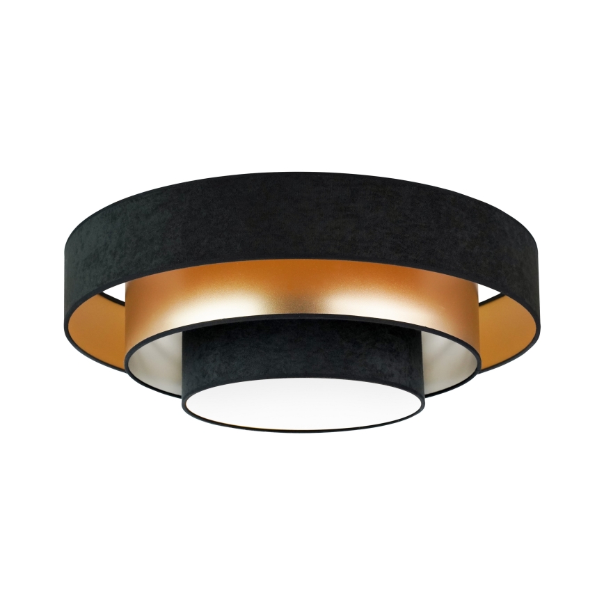 Duolla - Iluminação de teto LED LUNETA LED/26W/230V diâmetro 60 cm 4000K preto/dourado