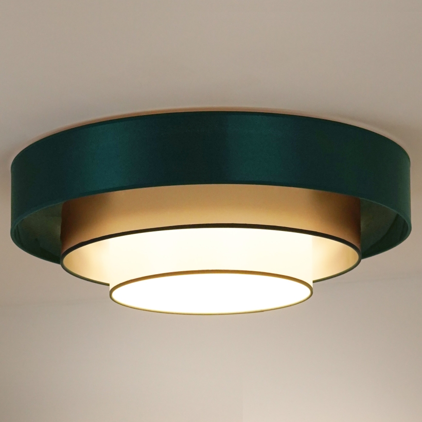 Duolla - Iluminação de teto LED LUNETA LED/26W/230V diâmetro 60 cm 4000K verde/dourado/branco