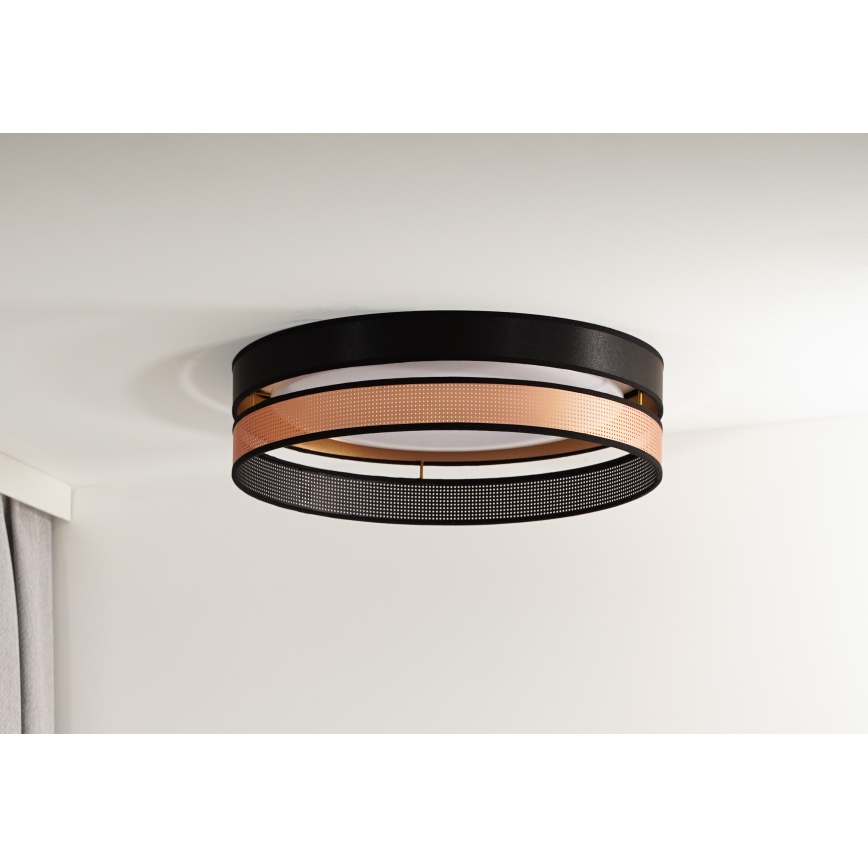 Duolla - Iluminação de teto LED ROLLER DUO SHINY LED/24W/230V diâmetro 45 cm preto/cobre