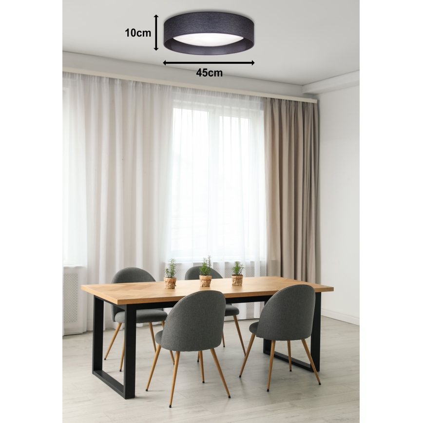 Duolla - Iluminação de teto LED ROLLER LED/24W/230V diâmetro 45 cm antracite
