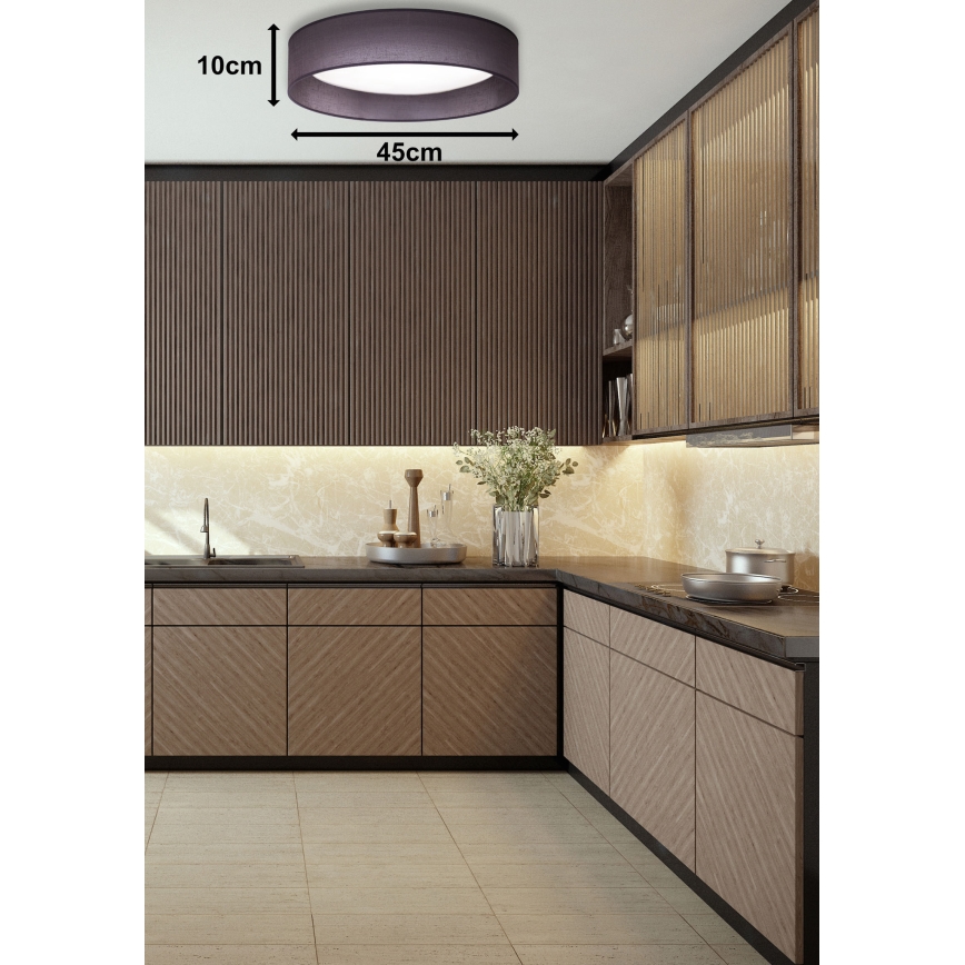 Duolla - Iluminação de teto LED ROLLER LED/24W/230V diâmetro 45 cm antracite