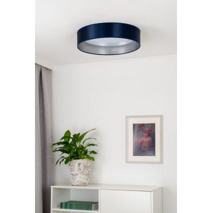 Duolla - Iluminação de teto LED ROLLER LED/24W/230V diâmetro 45 cm azul/prateado