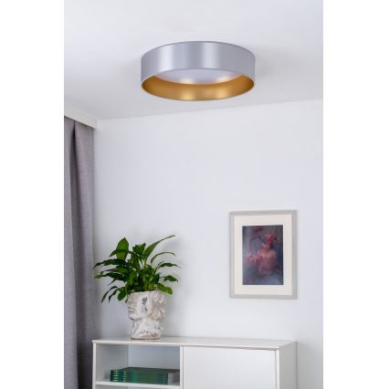 Duolla - Iluminação de teto LED ROLLER LED/24W/230V diâmetro 45 cm prateado/dourado