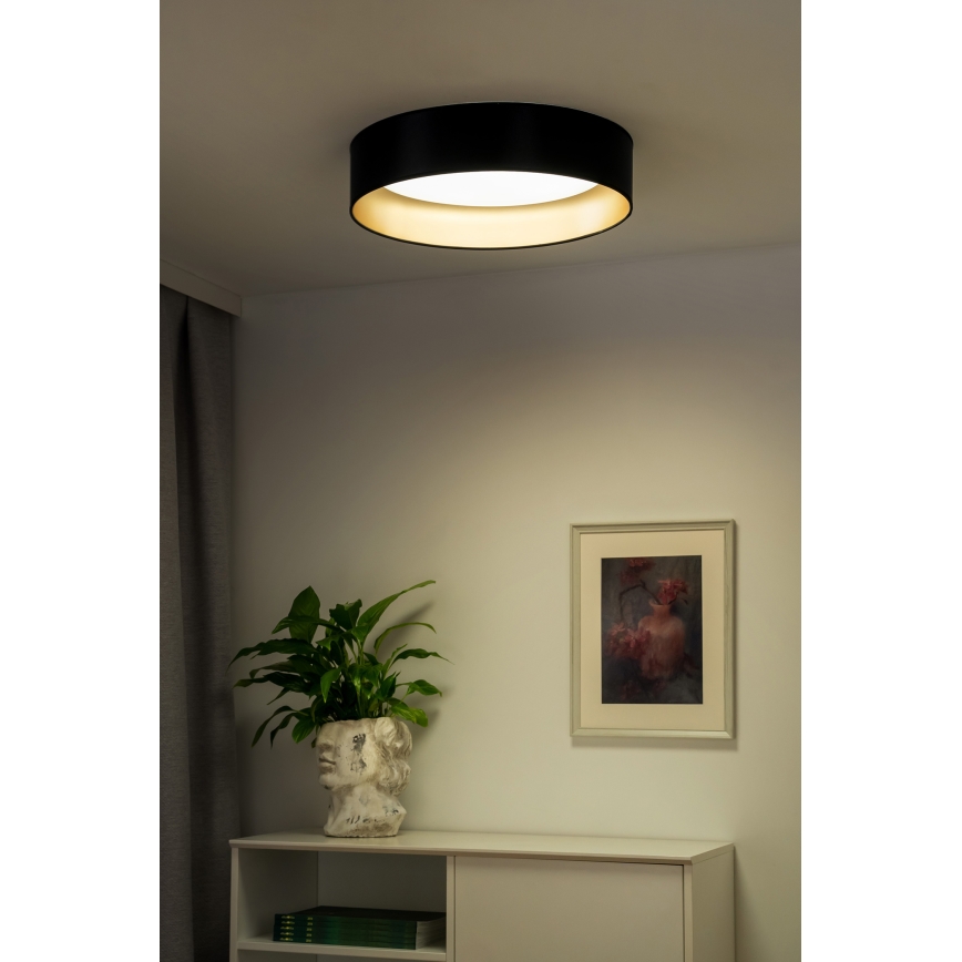 Duolla - Iluminação de teto LED ROLLER LED/24W/230V diâmetro 45 cm preto/dourado