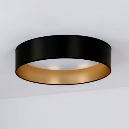 Duolla - Iluminação de teto LED ROLLER LED/24W/230V diâmetro 45 cm preto/dourado