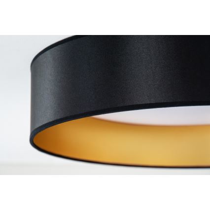 Duolla - Iluminação de teto LED ROLLER LED/24W/230V diâmetro 45 cm preto/dourado