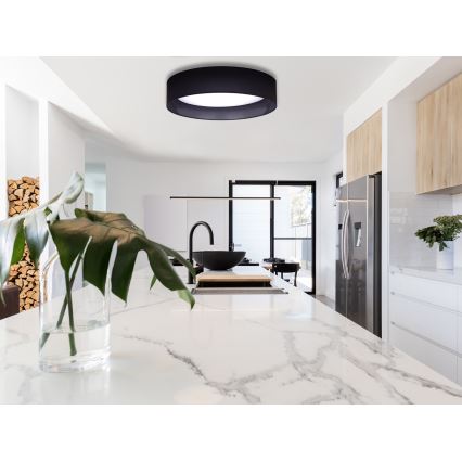 Duolla - Iluminação de teto LED ROLLER LED/24W/230V diâmetro 45 cm preto