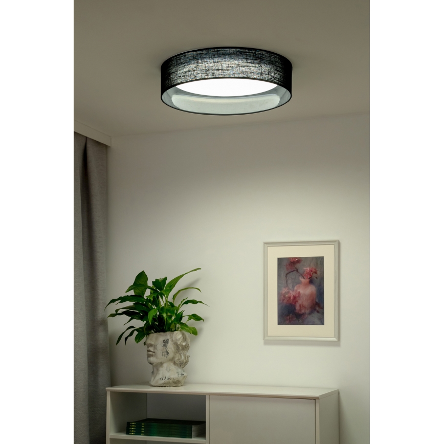 Duolla - Iluminação de teto LED ROLLER LED/24W/230V diâmetro 45 cm preto