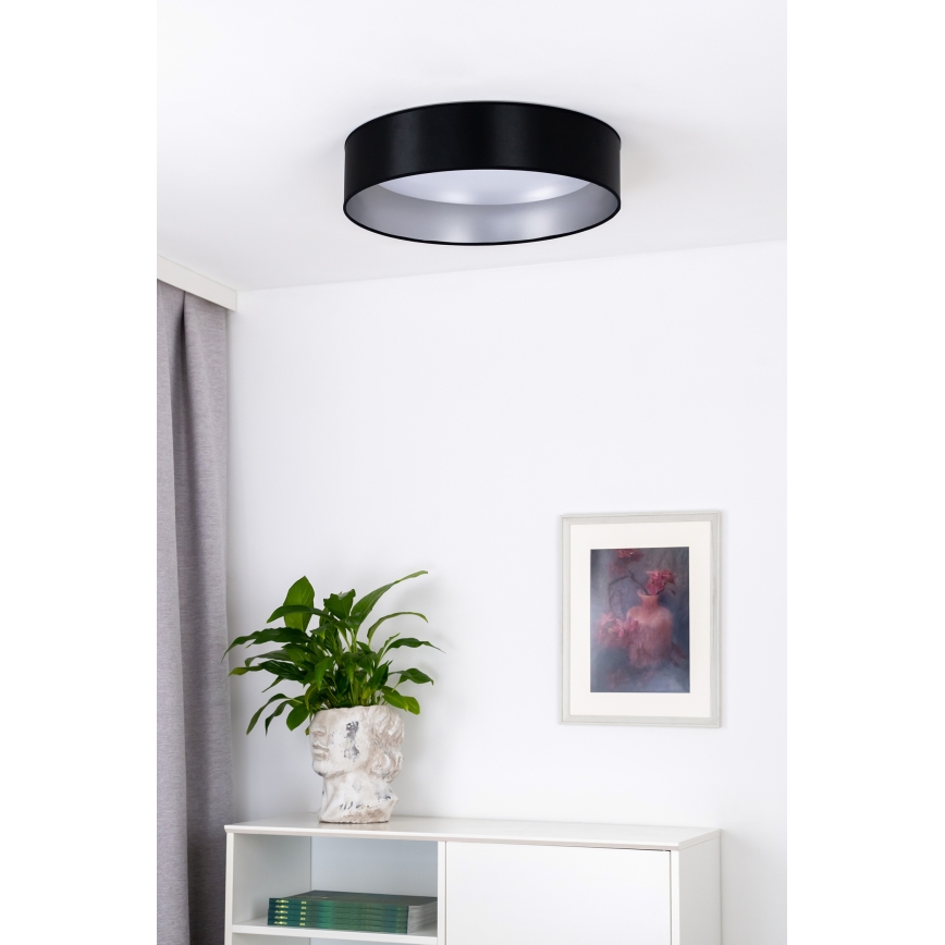 Duolla - Iluminação de teto LED ROLLER LED/24W/230V diâmetro 45 cm preto/prateado